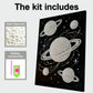 DIY Pearl Painting With Frame - Handmade Self-Adhesive Pearls - Planet (30*40cm)