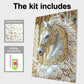 DIY Pearl Painting With Frame - Handmade Self-Adhesive Pearls - Horse (30*40cm) D