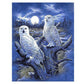 5D Diy Diamond Painting Kit Full Round Beads Moonlight Bird