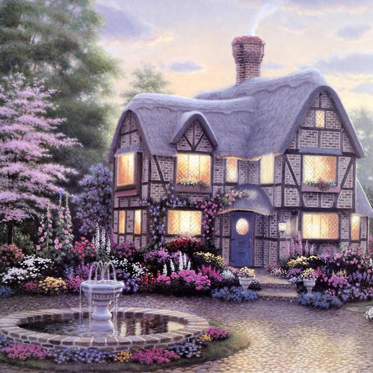 Diamond Painting Partial Round Lighting Warm House
