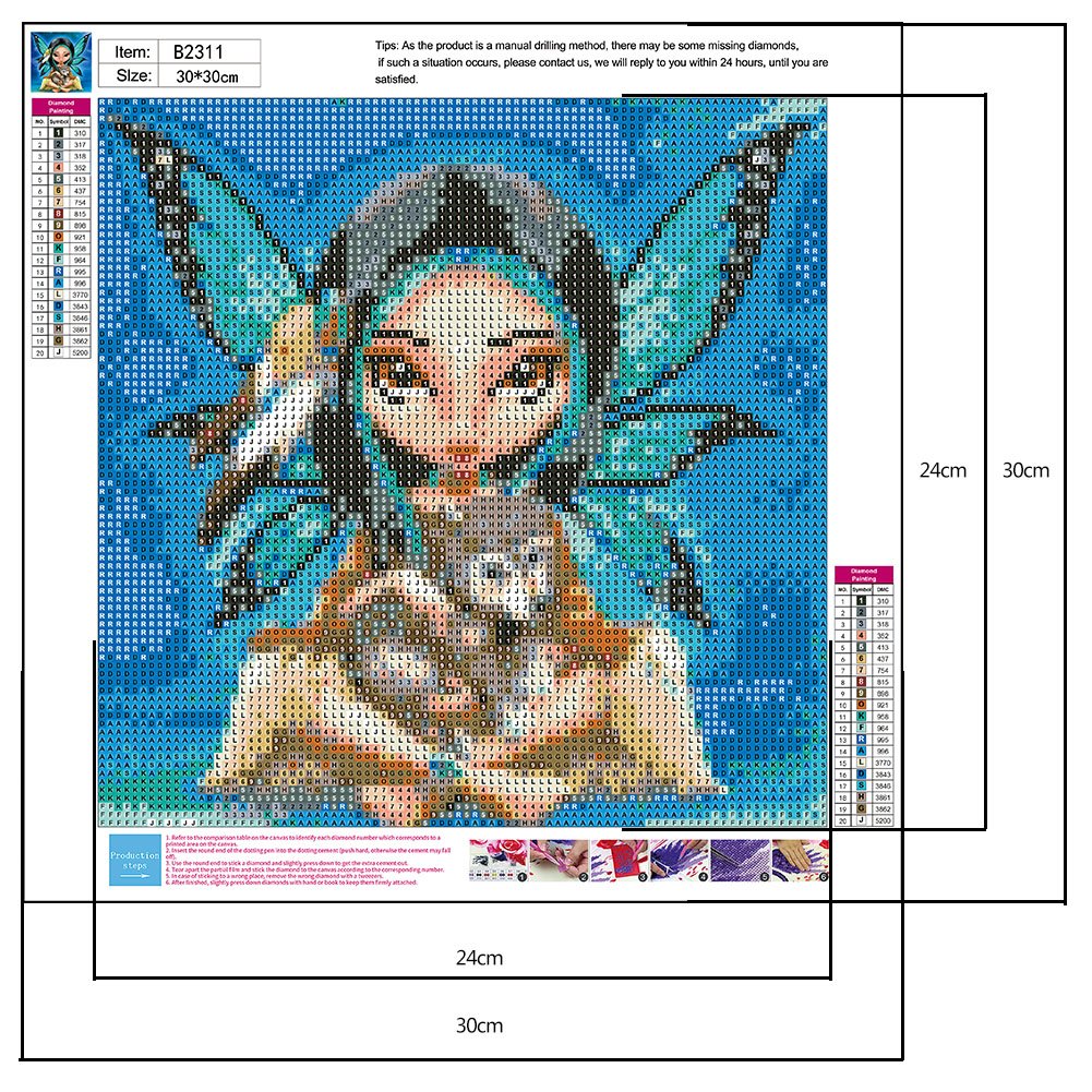 Diamond Painting - Full Round - Fairy Dog