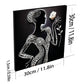 DIY Pearl Painting With Frame - Handmade Self-Adhesive Pearls - Silhouette Lady (30*30cm)