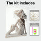 DIY Pearl Painting With Frame - Handmade Self-Adhesive Pearls - Hat Woman (40*50cm)
