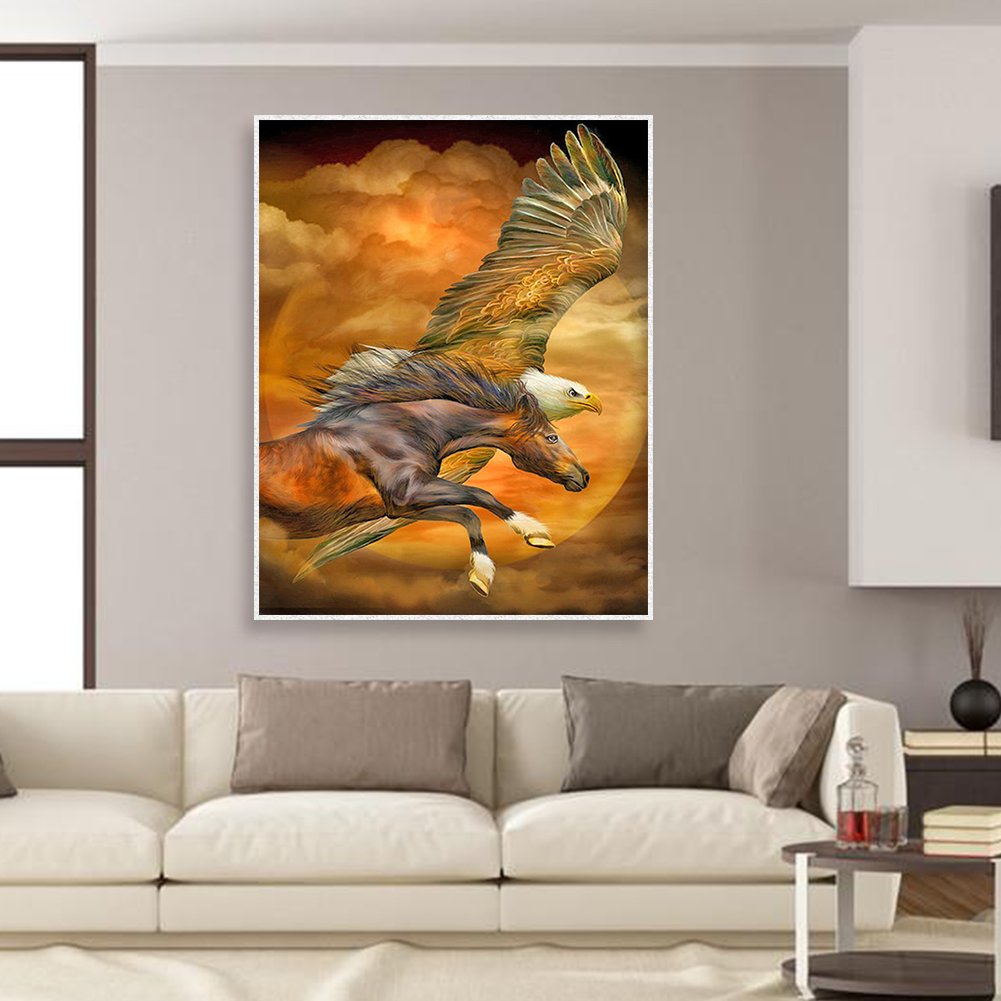 Diamond Painting - Full Round - Eagle And Horse