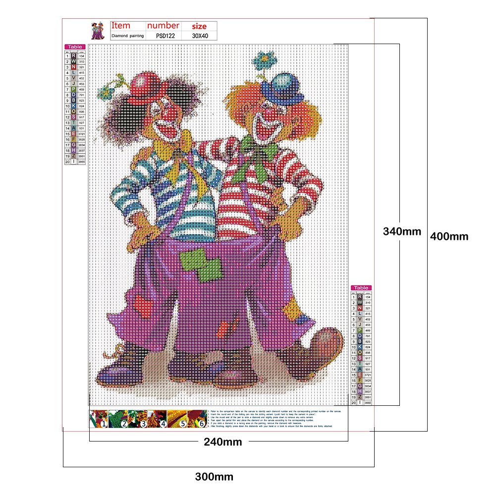 Diamond Painting - Full Round - Clown A