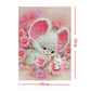 Diamond Painting - Partial Round - Cute White Mouse