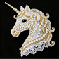 DIY Pearl Painting With Frame - Handmade Self-Adhesive Pearls - Unicorn (25*25cm) C