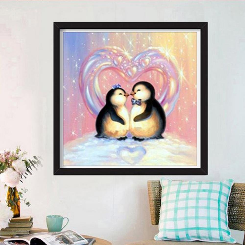 Diamond Painting - Full Round - Penguin Lovers