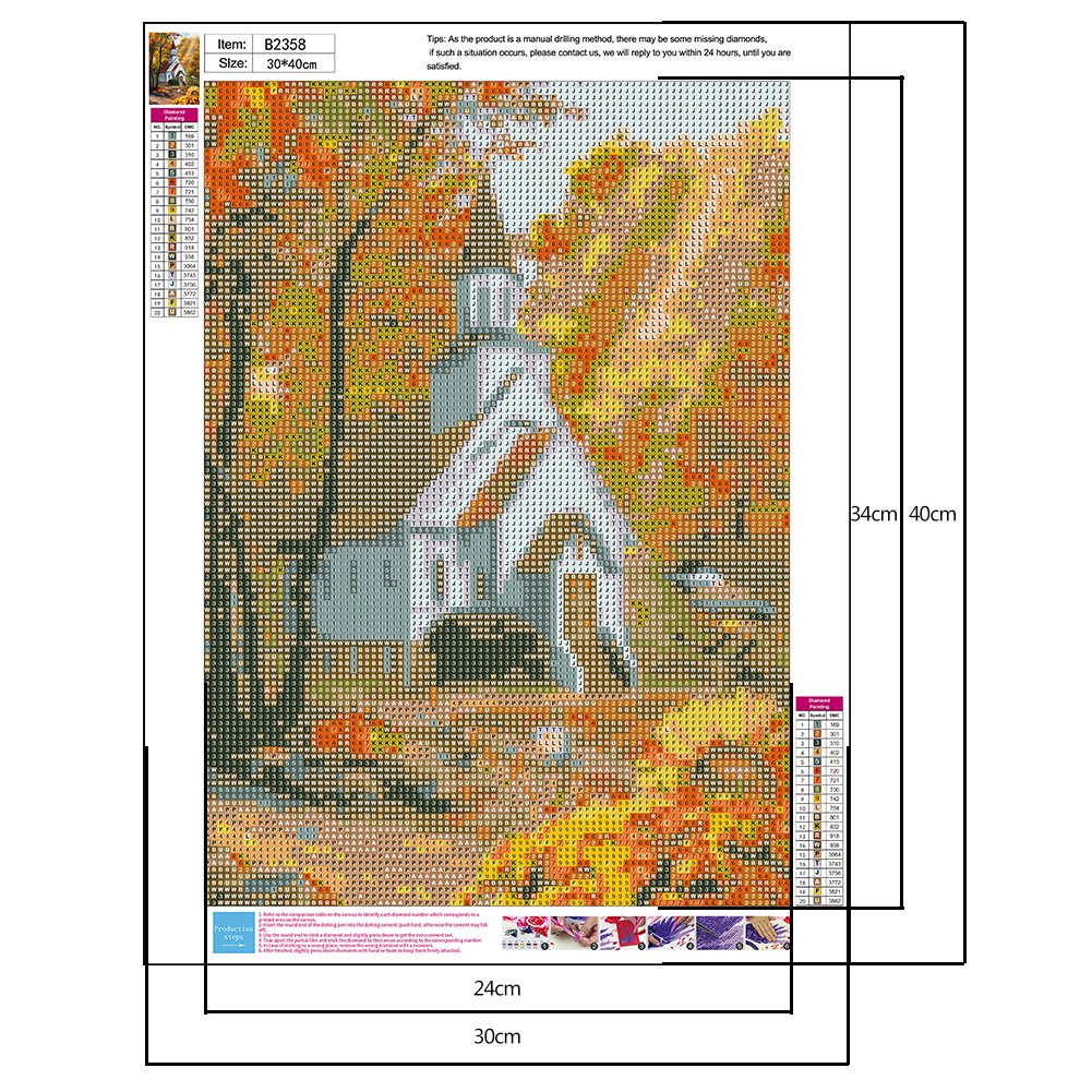 Diamond Painting - Full Round -House In Forest
