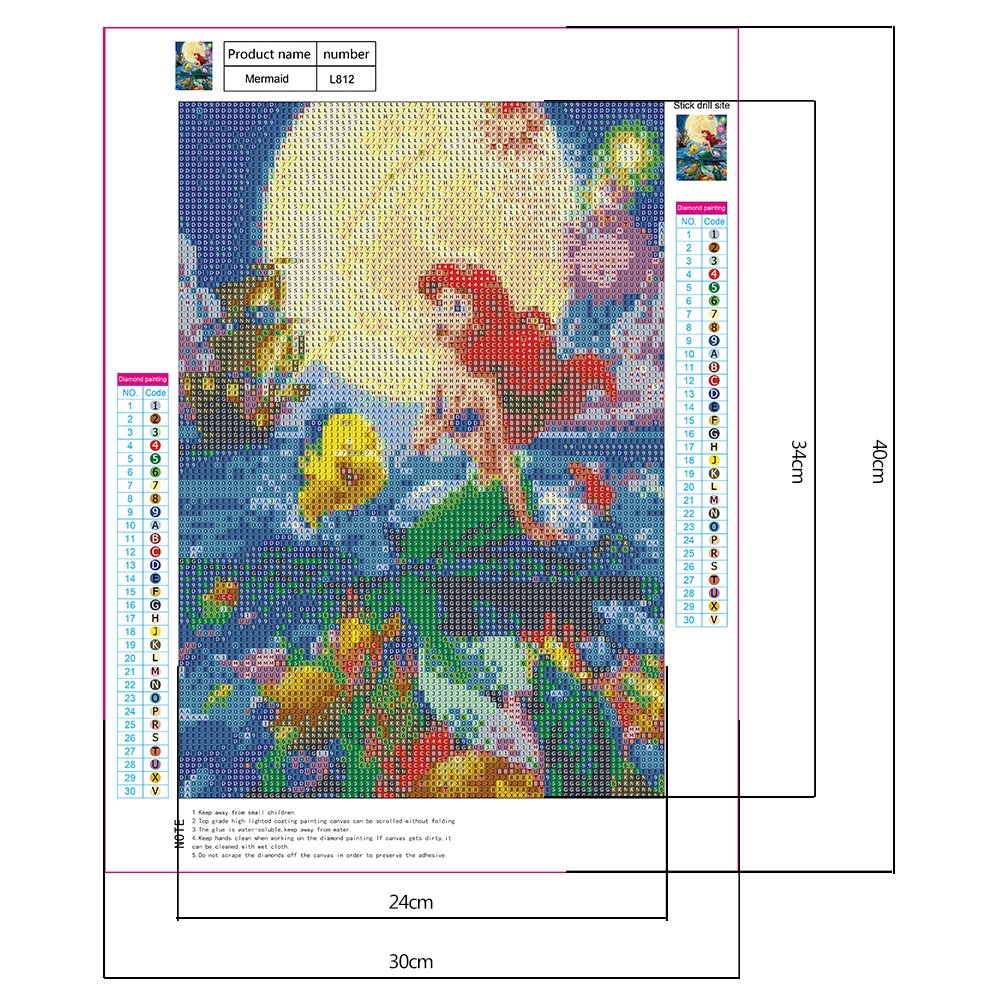 Diamond Painting - Full Round - Mermaid A Princess