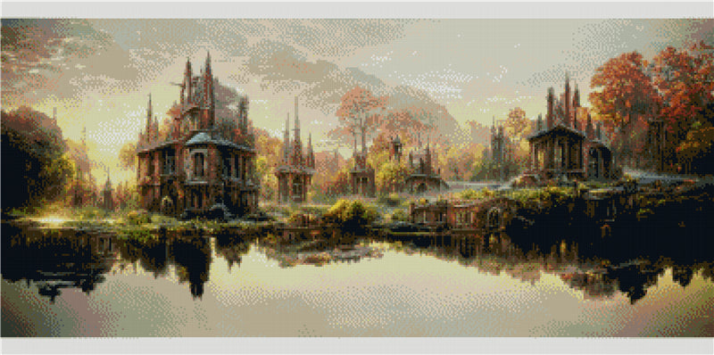 Full Round/Square Diamond Painting Kits | Scenery Castle 40x80cm 50x100cm I