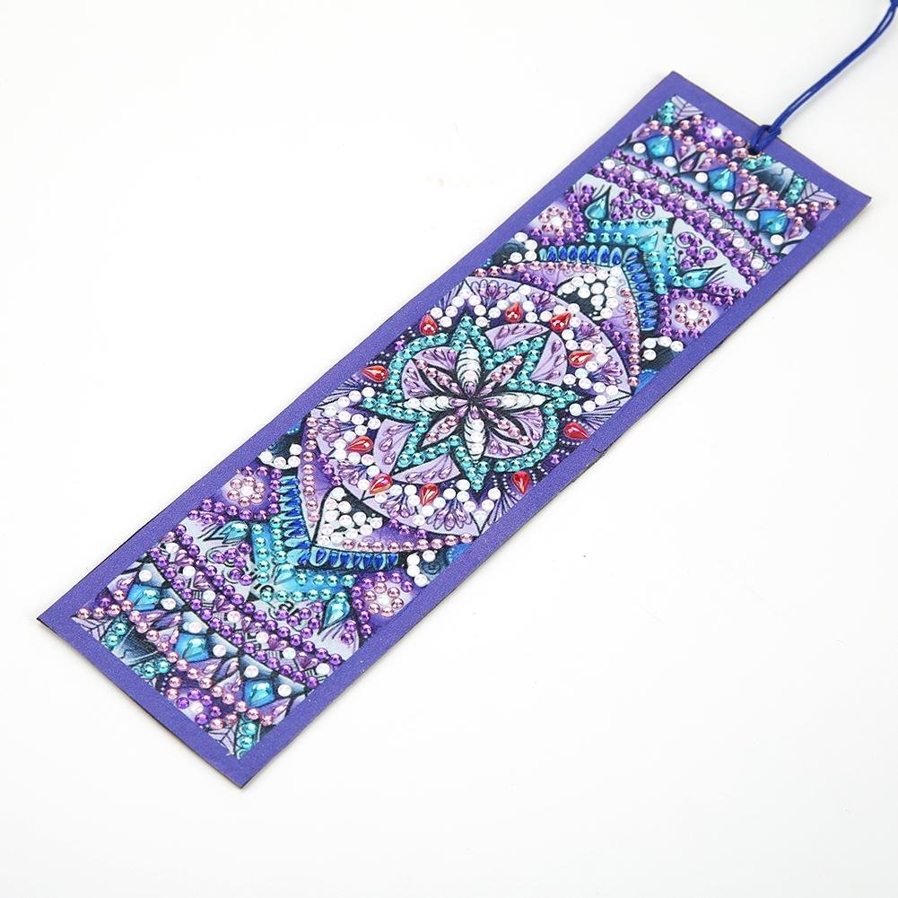 DIY Special Shaped Diamond Painting Creative Leather Tassel Bookmark Gift