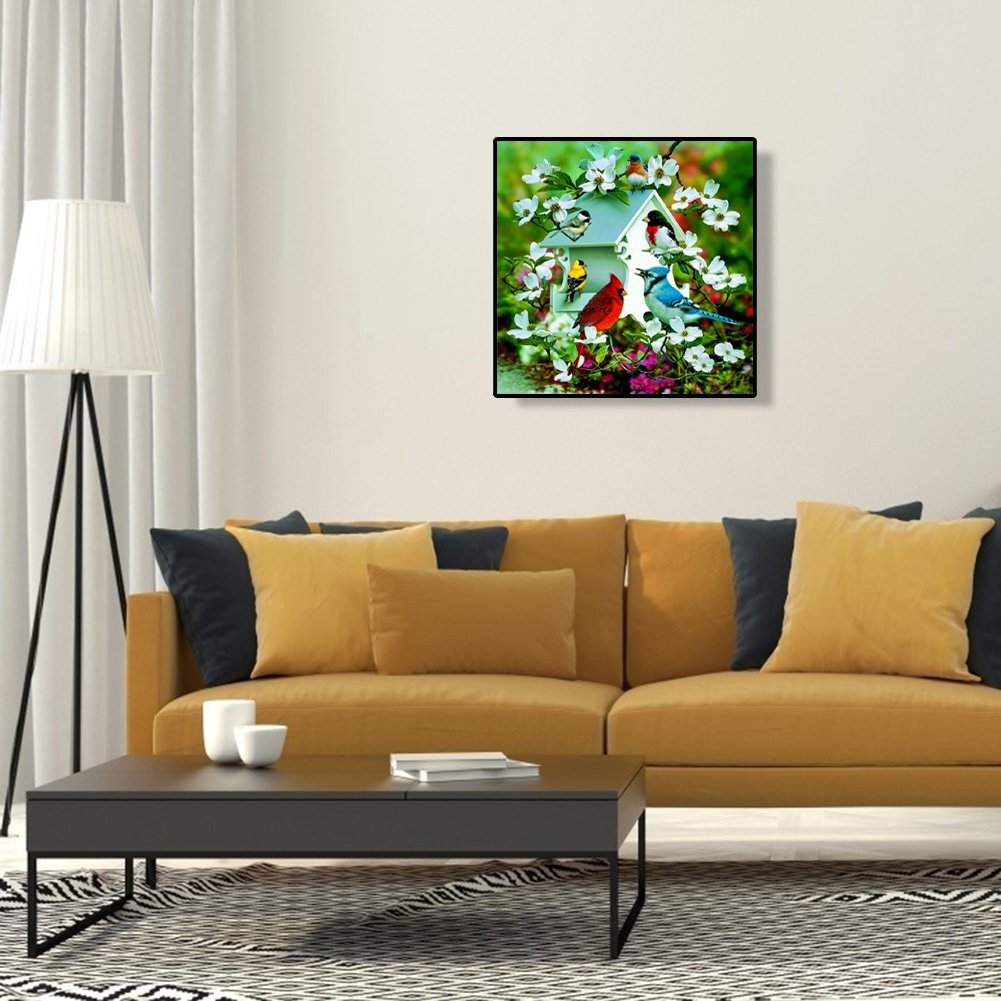 Diamond Painting - Full Round - Flower Bird C