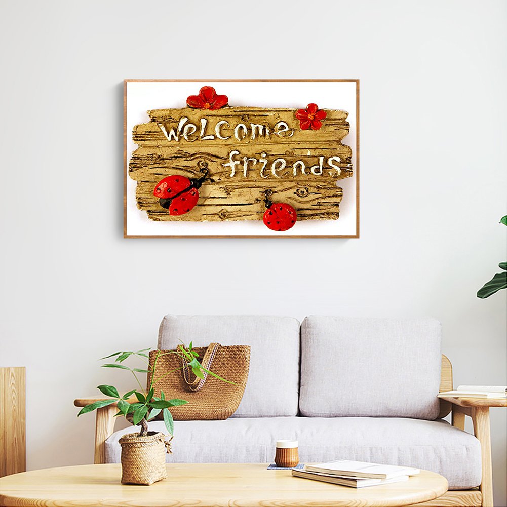Diamond Painting - Full Round - Welcome Friends 2