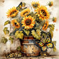 Diamond Painting - Full Round / Square Drills - Sunflowers Vase