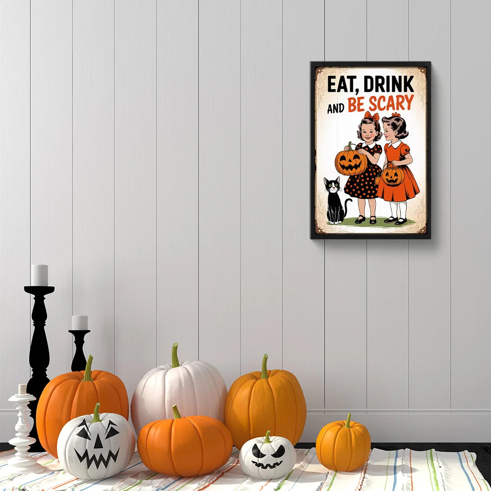 Diamond Painting - Full Round / Square - Halloween Girls (30*45cm)
