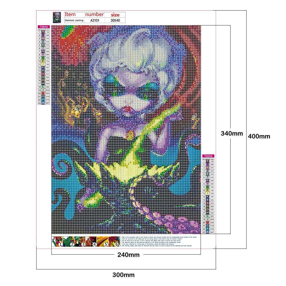 Diamond Painting - Full Round - Cartoon Big Eyes B