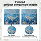 DIY Pearl Painting With Frame - Handmade Self-Adhesive Pearls - Whale (30*30cm) C
