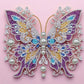 DIY Pearl Painting With Frame - Handmade Self-Adhesive Pearls - Purple Butterfly (25*25cm)