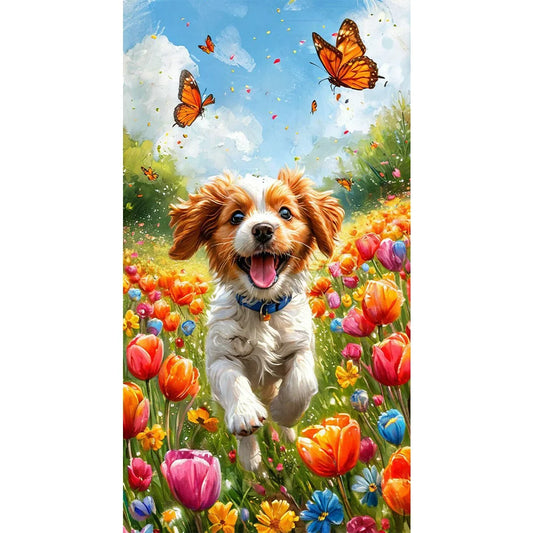 Big Size Diamond Painting - Full Round / Square - Happy Dog (40*70cm)