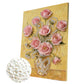 DIY Pearl Painting With Frame - Handmade Self-Adhesive Pearls - Vase (30*40cm) C
