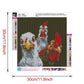 Rooster 5D DIY diamond painting canvas size