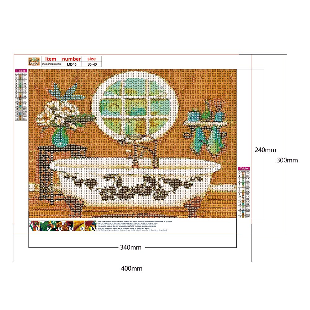 Diamond Painting - Full Round - Bathtub B