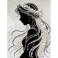 DIY Pearl Painting With Frame - Handmade Self-Adhesive Pearls - Elegant Girl (30*40cm) A