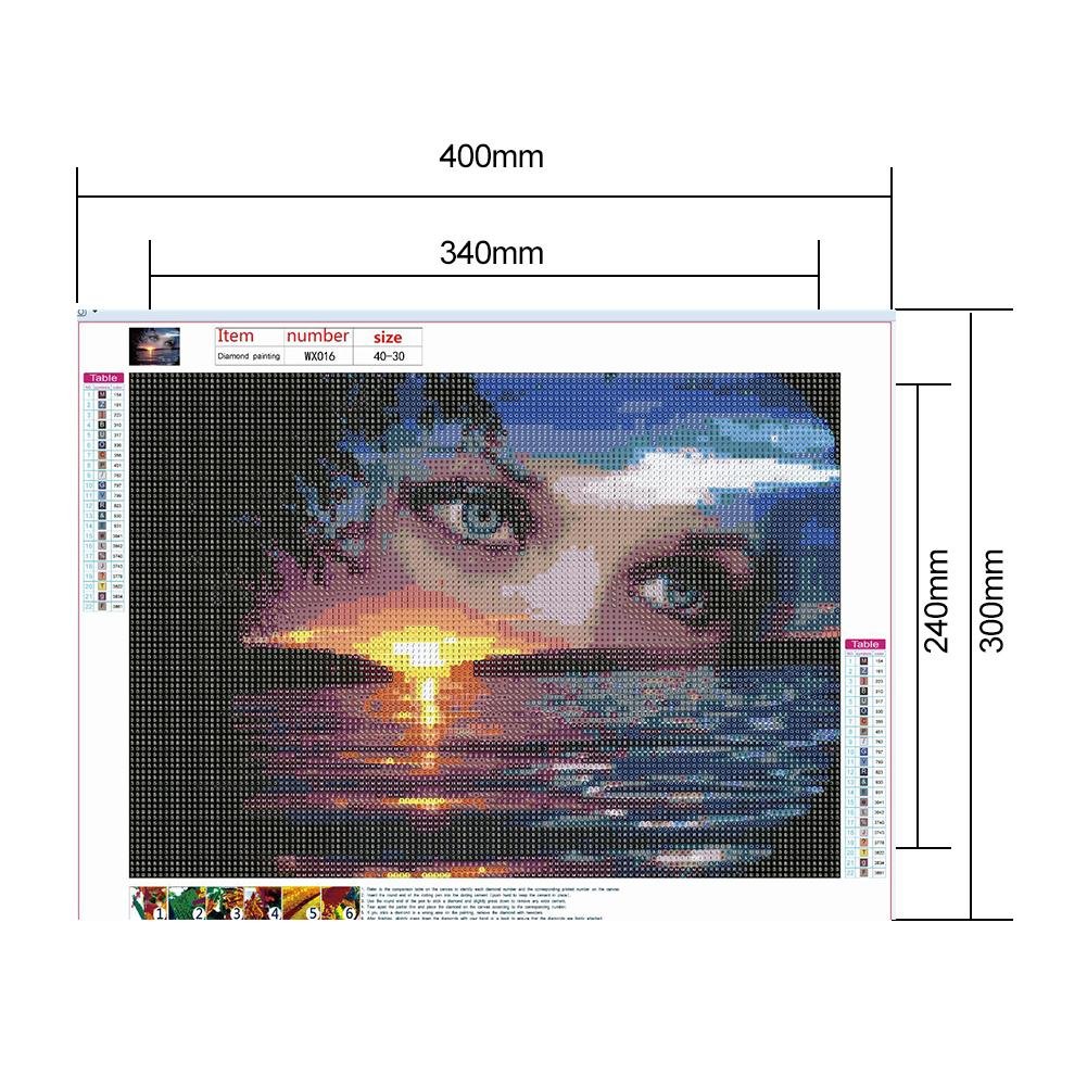 Diamond Painting - Full Round - Beauty Eye Sea