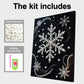 DIY Pearl Painting With Frame - Handmade Self-Adhesive Pearls - Snowflake (30*40cm) C