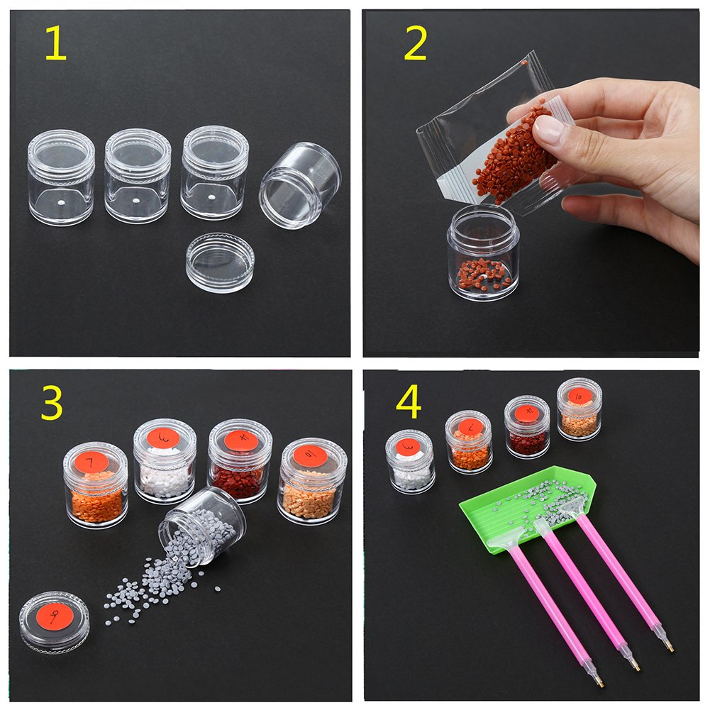DIY Diamond Painting Accessories Kits Pen Tray Bag with Compartment (Small)