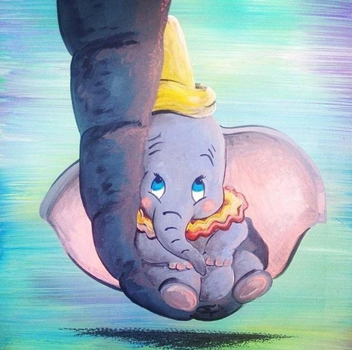 Diamond Painting - Full Round - Fly Elephant