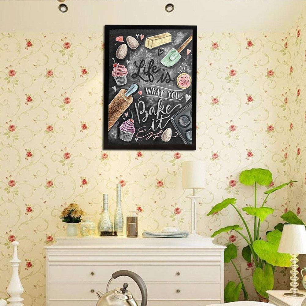 Diamond Painting - Partial Round - Ice Cream Blackboard