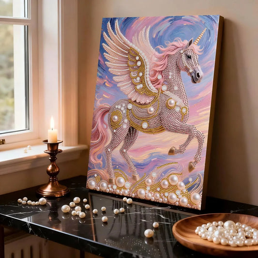 DIY Framed Pearl Painting - Handmade Self - Adhesive Pearls - Horse