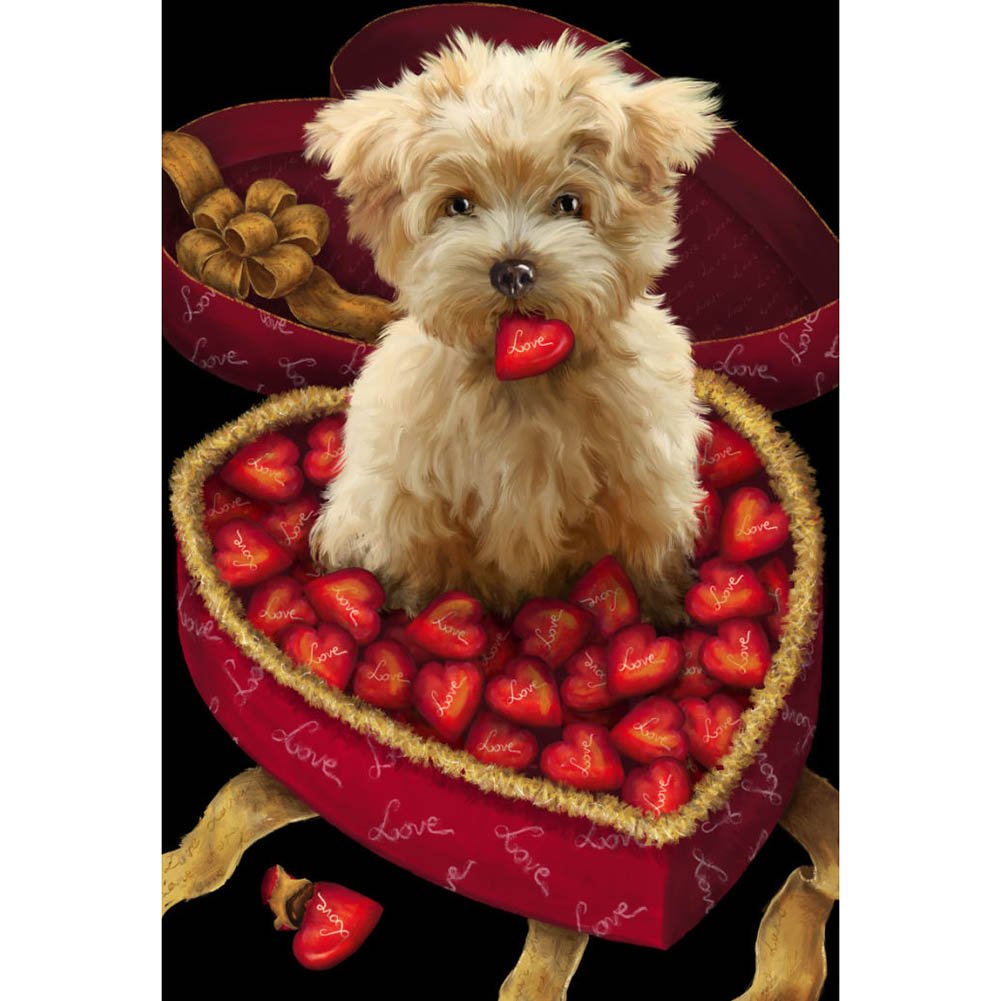 5D Diy Diamond Painting Kit Full Round Beads Dog