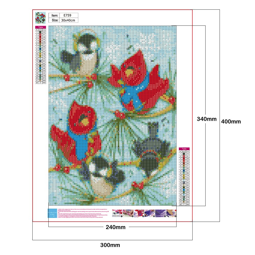 Diamond Painting - Full Round - Birds G