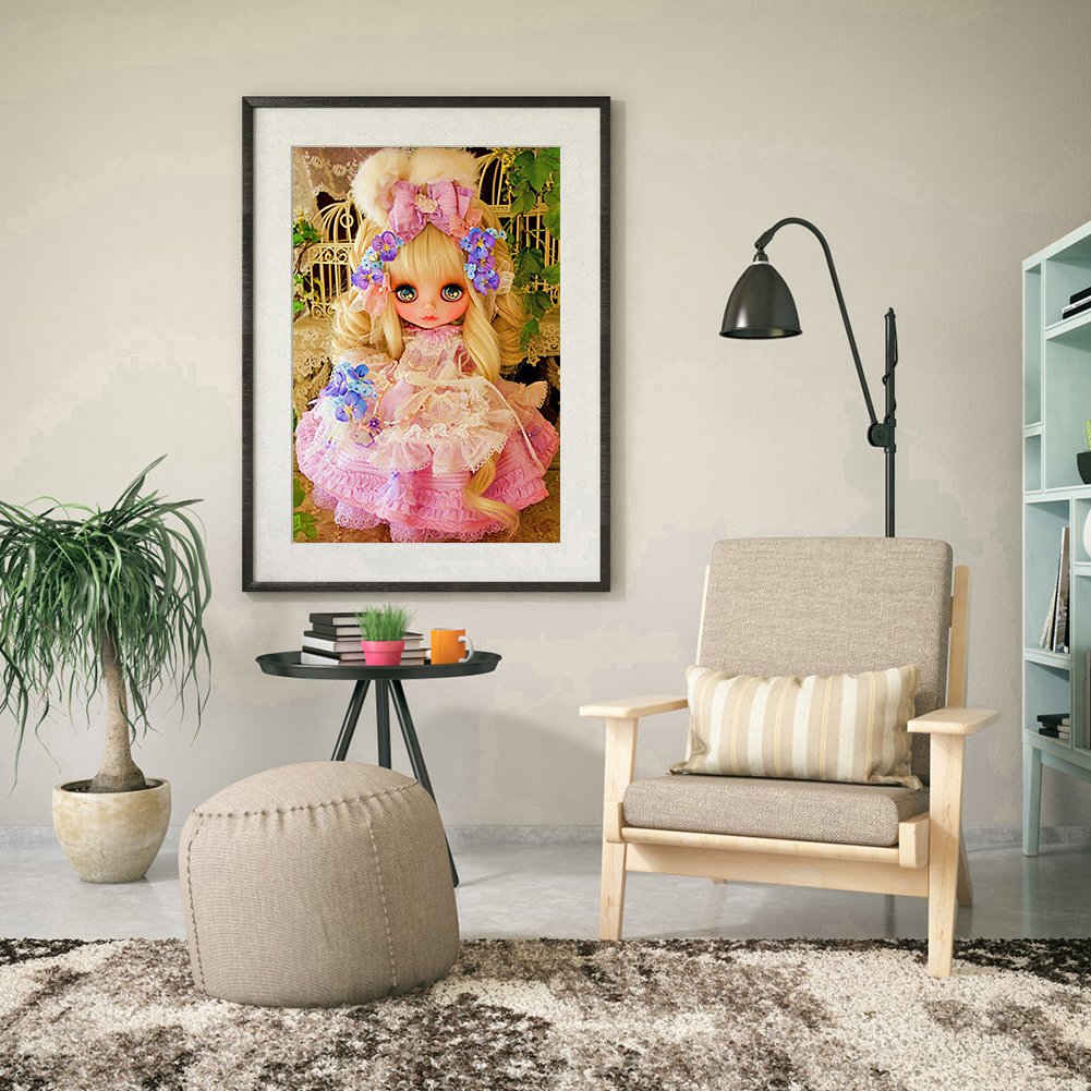 5D DIY Diamond Painting Kit - Full Round - Pink Doll