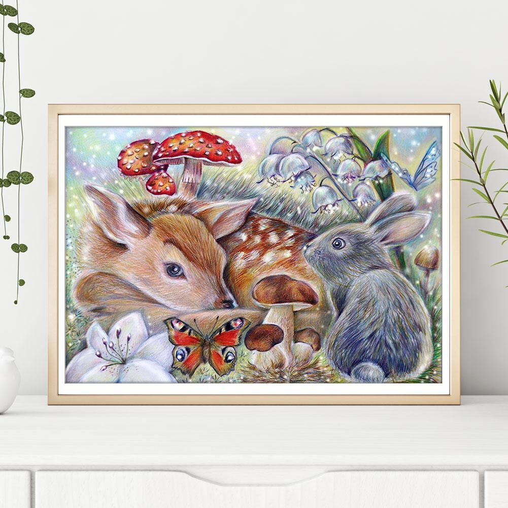 Diamond Painting - Full Round - Cute Animal C