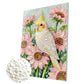 DIY Pearl Painting With Frame - Handmade Self-Adhesive Pearls - Cockatiel (30*40cm) B
