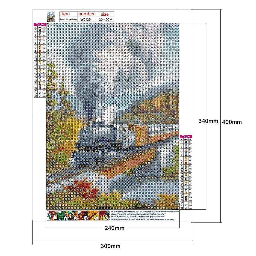 Diamond Painting - Full Round - Running Train