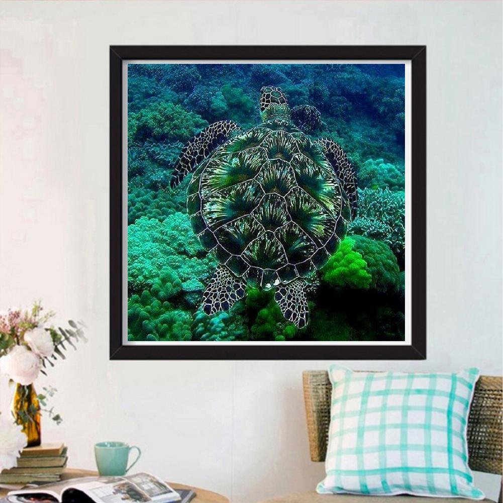 Diamond Painting - Full Round - Swimming Turtle 1