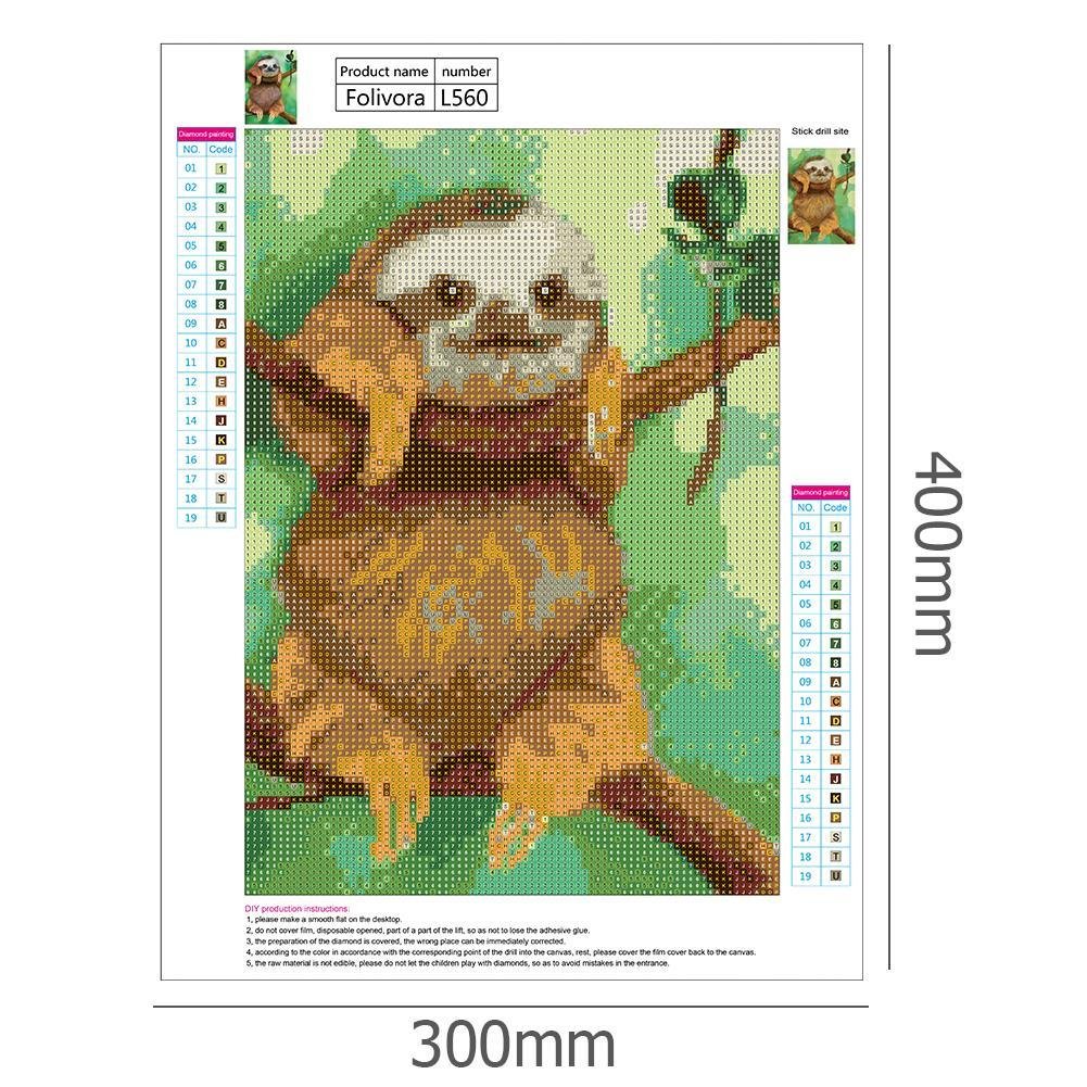 Diamond Painting - Full Round - Cute Sloth