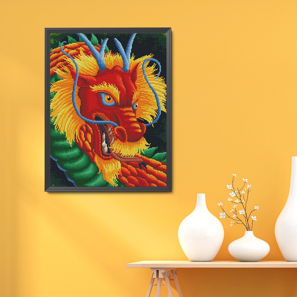 11CT Stamped Cross Stitch - Dragon(40*50CM) C