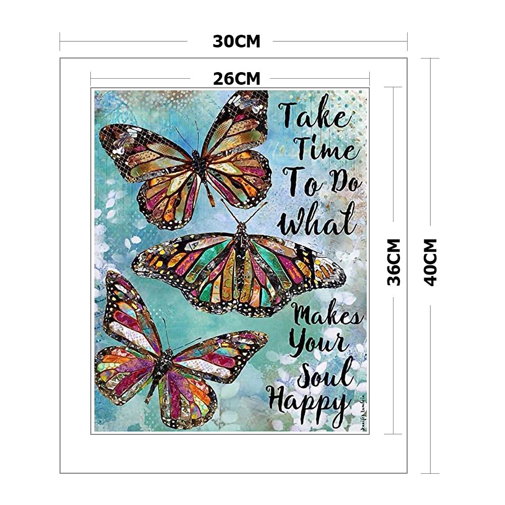 11CT Stamped Cross Stitch - Butterfly(30*40cm)