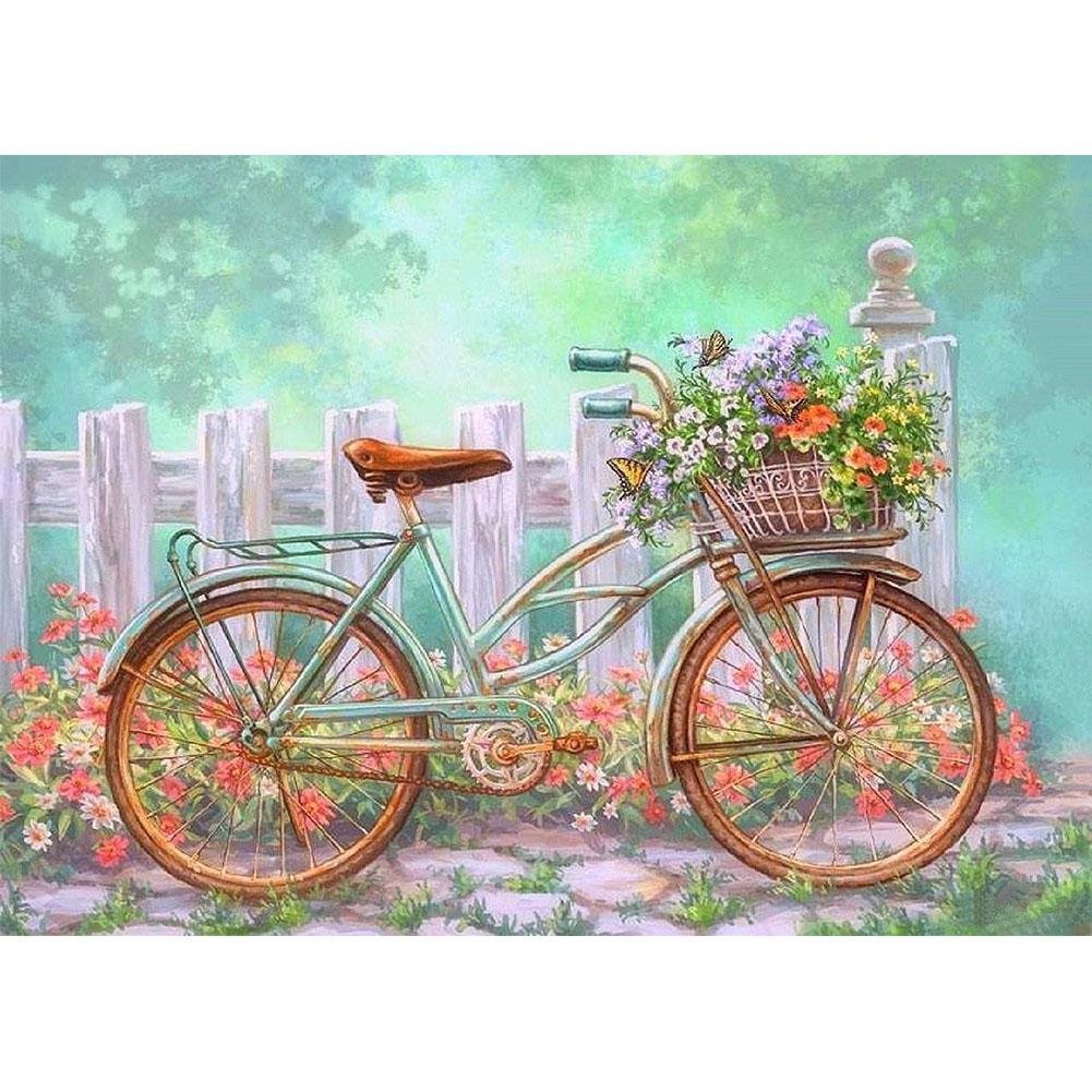 5D Diy Diamond Painting Kit Full Round Beads Bicycle