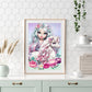 Diamond Painting - Full Round - Girl & Unicorn