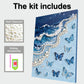 DIY Pearl Painting With Frame - Handmade Self-Adhesive Pearls - Butterfly Waves (30*40cm)