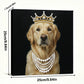 DIY Pearl Painting With Frame - Handmade Self-Adhesive Pearls - Puppy (25*25cm)