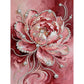 DIY Pearl Painting With Frame - Handmade Self-Adhesive Pearls - Pink Flowers (30*40cm) B