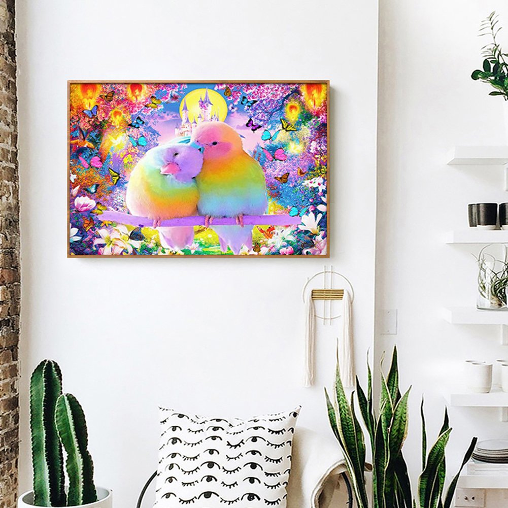 Diamond Painting - Full Round - Colorful Parrots A